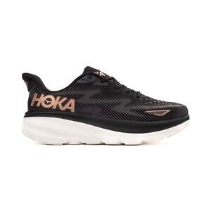 HOKA Clifton 9 - Black & Rose Gold - Size 8
